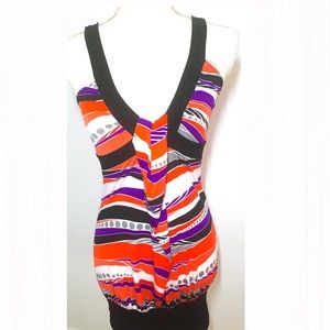 Graphic print halter top, size XS. Brand new!